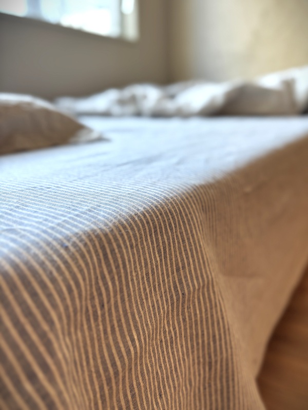 数量限定アウトレット麻のフラットシーツ