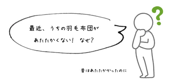 最近、羽毛布団があたたかくない方は、羽毛布団リフォームがおすすめ